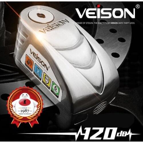 VEISON Motorcycle Alarm Waterproof Bike Alarm Quad Lock Scooter Disc Bicycle Lock Motorcycle Anti-theft MotoPadlock Accessories