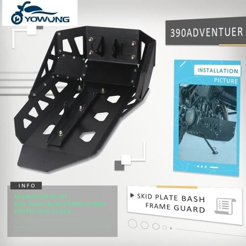 Aluminium Alloy Skid Plate Bash Frame Guard Protection Cover For 390 ADVENTURE 390 ADV 2019 2020 2021 Motorcycle Accessories
