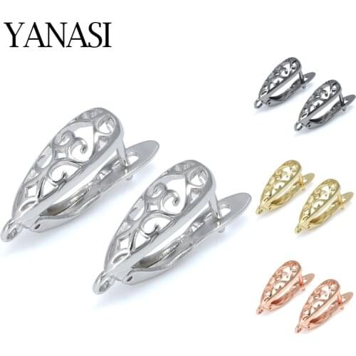 DIY Earrings Clasps Hooks for Woman Handmade Jewelry Making Accessories Fashion Design Hollow Jewelry Findings
