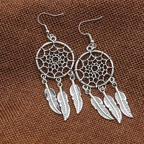 Women Fashion Bohemian Dream Catcher Drop Dangle Earring Christmas Gift Jewelry