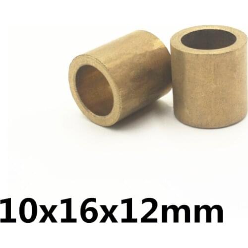 10pcs 10x16x12 mm FU-1 Powder Metallurgy oil bushing porous bearing Sintered copper sleeve 101612