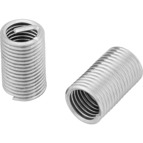 10Pcs Stainless Steel Wire Thread Insert Helical Screw Wire Sleeve Inserts Helicoil Thread Repair Insert Kit Fastener M8x1.25x3D