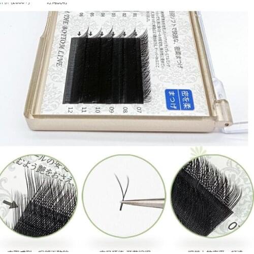 12Set/lot Double Hair Tip False YY Eyelash Spruce Feather Air Grafting Planting 0.05 Lightness Woven HA2301
