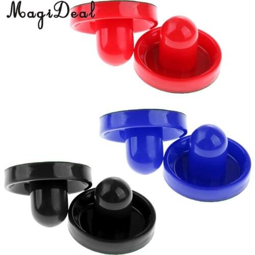 2 Pieces Air Hockey Felt Pushers Goalie Handles Paddles Replacement with Home Tables for Full-size Air Hockey Games