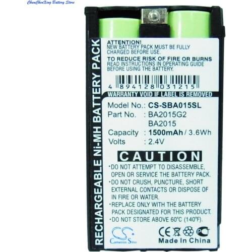 Cameron Sino 1500mAh Battery BA2015, BA2015G2 for Sennheiser 2015FM, EK1038, G2