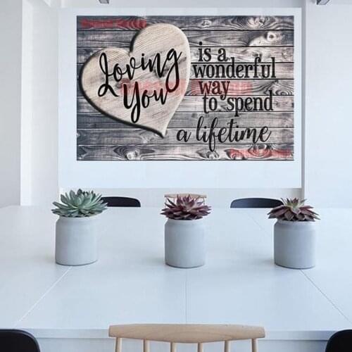 Great 5d diamond painting full square loving you forever rhinestone pictures diy diamond embroidery sale livingroom wall sticker