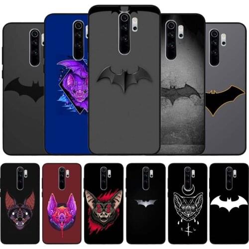Bat black Silicone Phone Case For Redmi note 9 8 7 Pro S 8T 7A Cover