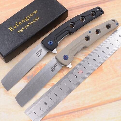 Eafengrow New EF941 Real D2 Blade G10 Handle ball bearing Tactical Razor Camping Pocket Hunting Outdoor EDC Tool Folding Knife