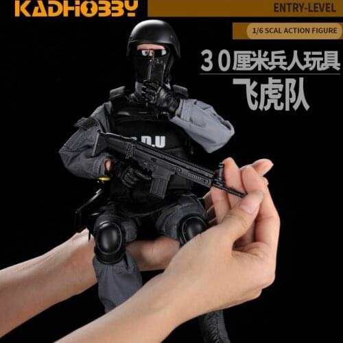 12 inch 1/6 Army Special Police Emulational Soldier Model Action Figrue Combat SWAT Action Figure DIY Building Figures Boys Gift