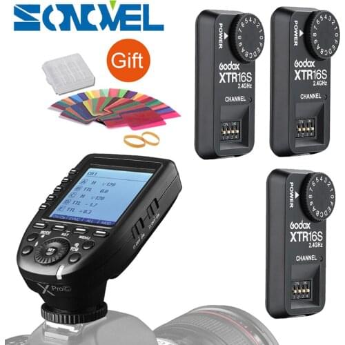 Godox XPro-C Flash Trigger Transmitter E-TTL II 2.4G Wireless X System HSS+3 pcs XTR-16S Receiver for Canon For VING V860C V850C