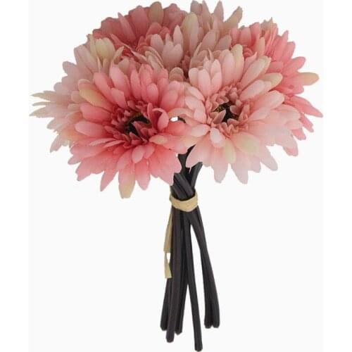 Artificial Flowers Home Decorations Fake Daisy Chrysanthemum For Wedding Party Bride Holding Flower DIY