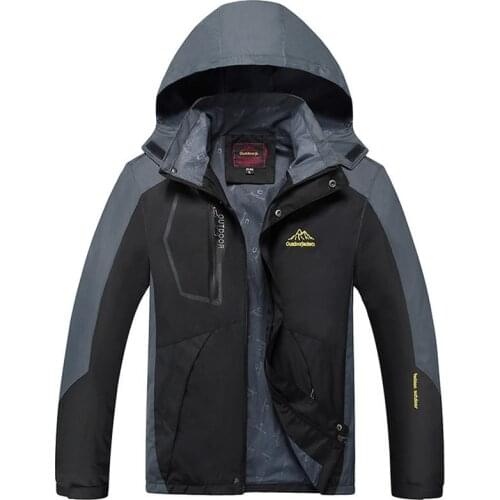 Jacket Men Outwear Waterproof Windbreaker Fleece Jackets Plus Size 8XL 9XL Raincoat Sports Hiking Army Military Tactical Coats