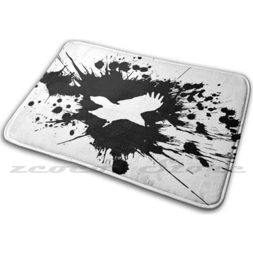 Flying Bird ( With Paint Splatter ) Mat Doorway Non-Slip Soft Water Uptake Carpet Sd Shinedown Fly Bird Splatter Som Sound