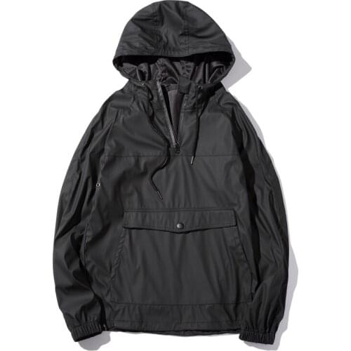 Fashion Spring Mens PU Leather Hoodies Men Jacket Tracksuits High-quality Autumn Winter Front Pockets Mens Jackets and Coats