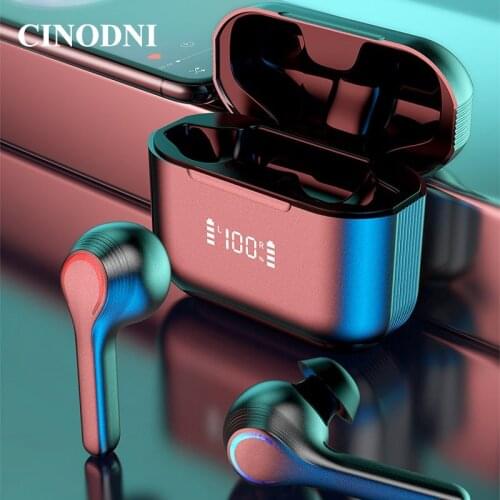 TWS Bluetooth 5.0 Earphones Digital power display Wireless Headphone 9D Stereo Sports Waterproof Earbuds Headsets A6