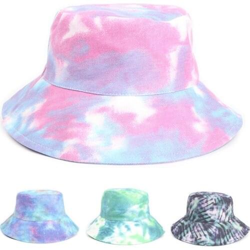 Cotton Color Graffiti Print Bucket Hat Fisherman Hat Outdoor Travel Hat Sun Cap Hats for Men and Women 233