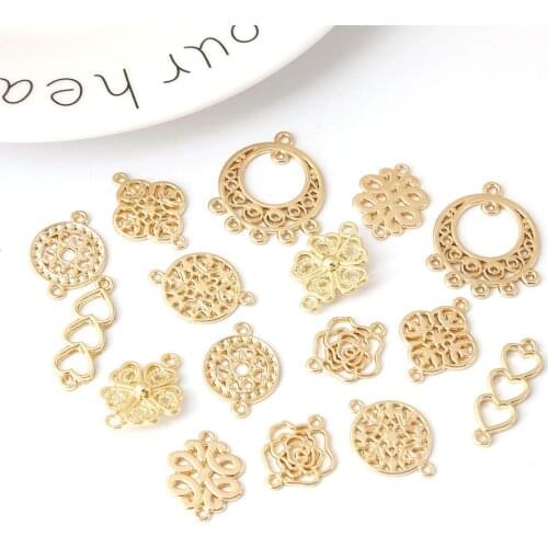 2020 10pcs 8 styles Hot Fashion Delicate Flower Pendant For Jewelry Making Handmade DIY Hanging Earring Crafts Accessories