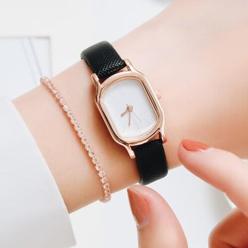 Simple Womans Watches Small Dial Vintage Ladies Wristwatches Bracelet Set Dress Elegant Female Watches Rhinestone reloj mujer