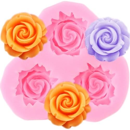 Roses Flowers Chocolate Wedding Cake Decorating Tools DIY Baking Fondant Silicone Mold Clay Resin Sugar Candy Sculpey