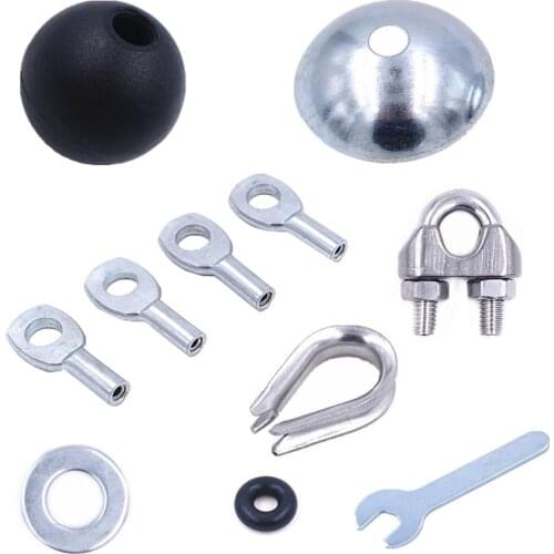 Pulley Home Gym Equipment Replacement Stopper Ball for Cable Gyms Steel Wire Accessories Joints Metal Limit Ball Hollow Screw