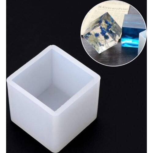 Silicone Mold 3D Cube DIY Desk Decoration Jewelry Making Pendant Tools Handmade Gifts Crafts Epoxy Resin Molds 40mm