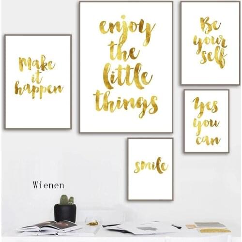 Modern Minimalist Inspirational Quotes Canvas Painting and Prints Art Letter Posters Wall Pictures for Living Room Home Decor