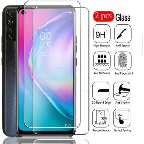 2PCS Glass For Tecno Camon 15 Air Tempered Glass Protective For Tecno Camon 15 Pro Premier 15Pro Screen Protector Film Cover