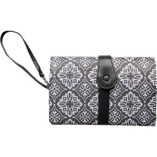 Waterproof Baby Changing Mat Storage Bag Portable Changing Pad Changing Station Kit Diaper Clutch Care Products Grey Floral