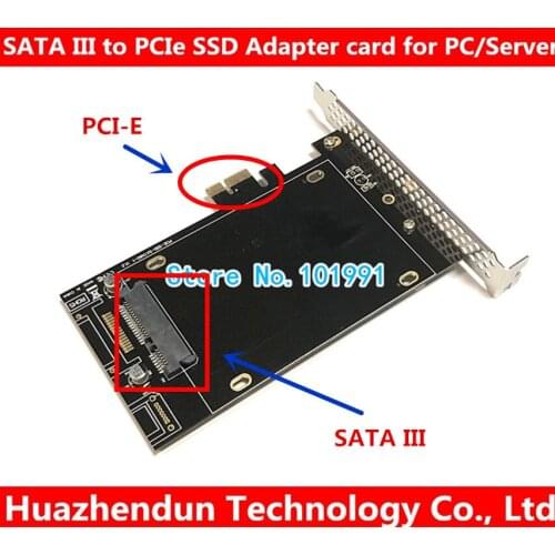 High Speed DEBROGLIE DB-2016 SATA III to PCIe SSD Adapter card for PC/Server Free shipping