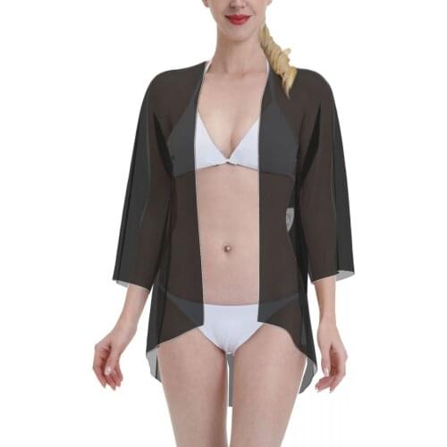 2021 Women Swimsuit Kimono Cardigan Anime Harajuku Costume Akatsuki (2) Summer Swimwear blouse