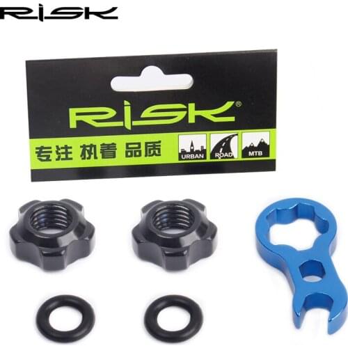 1Set RA111 Mountain Bike Presta Valve Nut Bicycle Wheel Conversion Nut Rim Conversion Nut With Mounting Wrench