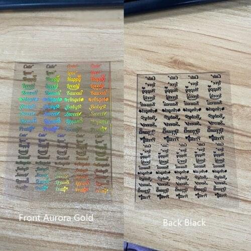 1 Sheet English Letters Resin Filler for DIY Epoxy Resin Mold Filling Material