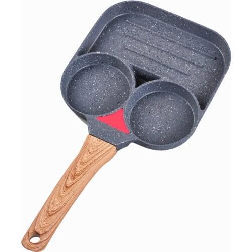 1pc Fried Egg Pot Hamburger Pan Breakfast Fried Egg Kitchen Fried Steak Family Boiler Practical Artifact