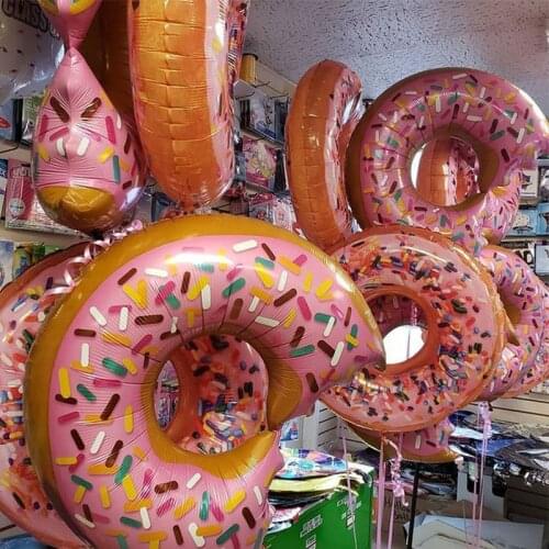 10/20/50pcs Candy Donuts Foil Balloons Rainbow Sprinkle Doughnut Globos Baby Shower Happy Birthday Party Decorations Kids Toys