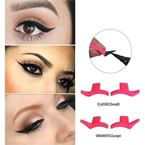 2PCS Cat Eyeliner Template Stencil Models Professional Makeup New Wing Style Kitten Large Size Cat Eye Winged Eyeliner Tools