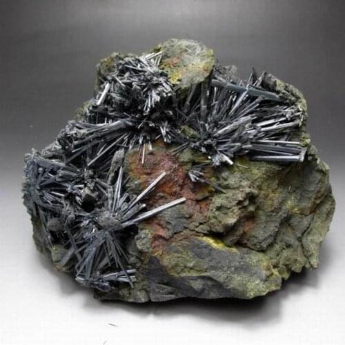 2618g Stibnite Cluster Flowers on Matrix - crystals and stones healing Mineral specimen Home Decor feng shui decoration