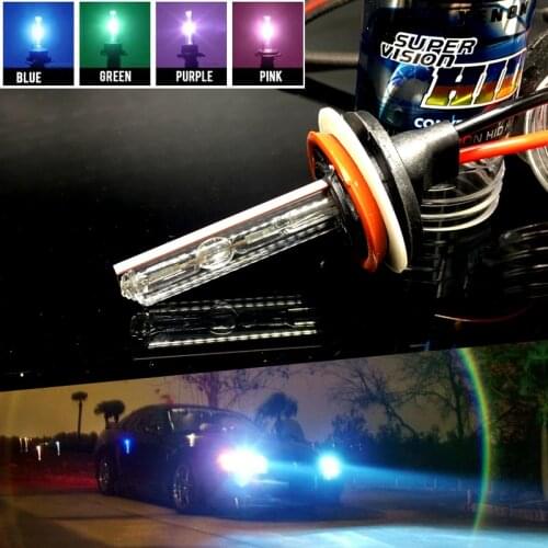 2x H11 H8 H7 H1 H3 9005 9006 HID Xenon Bulb Purple Pink Green Blue 4300K 6000K 8000K Auto Headlight Fog Lamp 12V 35W white HB4