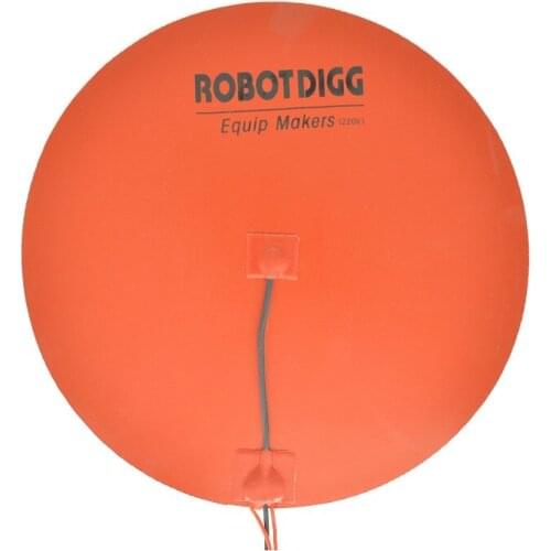 300mm Round 220V Silicone Rubber Heater Pad