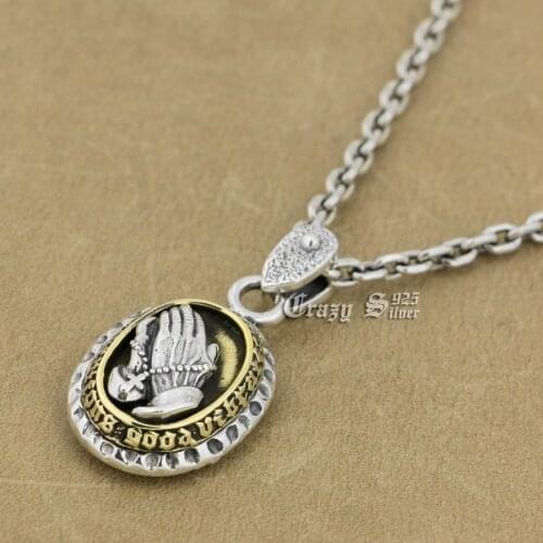 925 Sterling Silver Praying Virgin Mary Charm Pendant 9R018