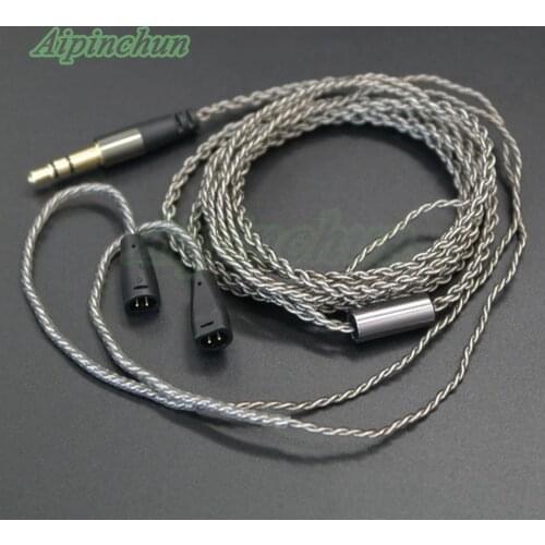 Aipinchun Headphone Replacement Cable OCC Silver-Plated Wire Core for IE8 IE80 IE8i