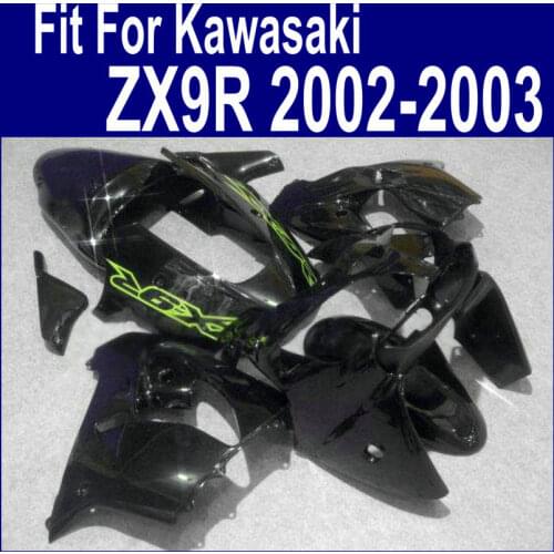 Black painted Fairings For Kawasaki Ninja zx9r fairing kit 2002 2003 02-03 With Full parts Abs plastic kits xl14