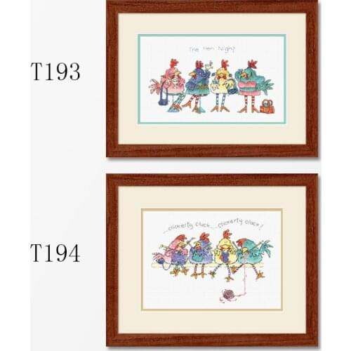 Two Cartoon Cross Stitches T193-194 Leisurely Bubble Bar Handmade Sewing Embroidery Cute Home Pattern