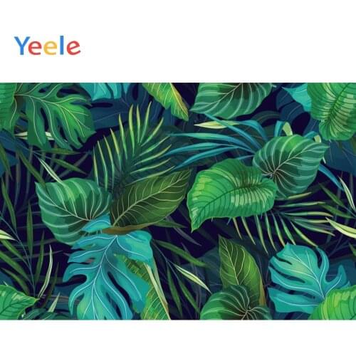 Summer Tropical Forest Jungle Green Leaves Baby Shower Portrait Backdrop Vinyl Photography Background For Photo Shoot Photophone