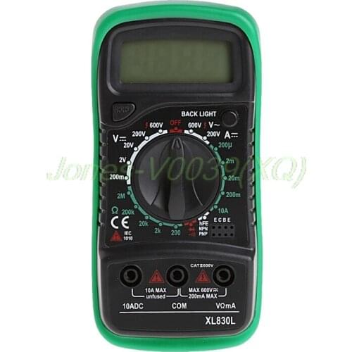 Temperature Meter Handheld LCD Digital Multimeter Tester XL830L Without Battery