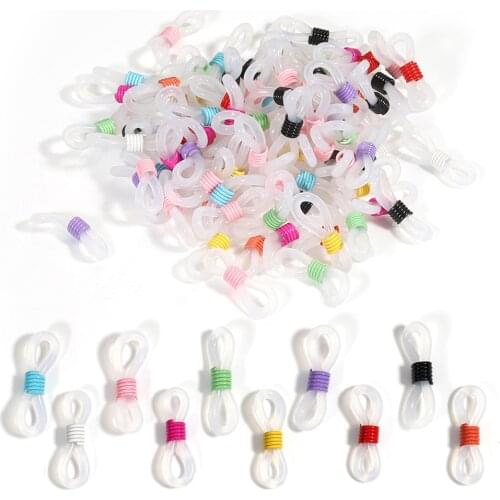 20-50pcs Rubber Clasp Connerctor for Glasses Chain Spectacle Frame Retainer Eyeglass Sunglass Holder Chain Necklace Accessories