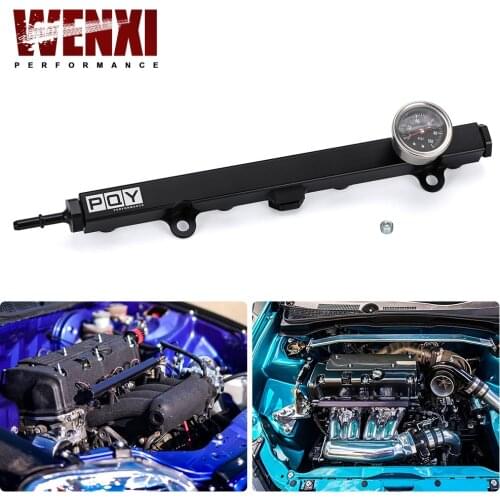 Aluminium K SERIES Heavy FUEL RAIL kit High Flow Injection fuel rail FOR HONDA K20 K24 RSX CIVIC SI,INTEGRA EP3 with gauge