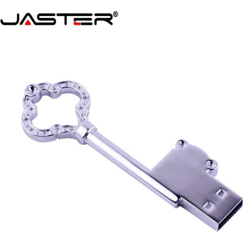 JASTER skeleton key USB Flash Drive 4GB 8GB 16GB 32GB Pendrive Golden pen drive usb 2.0 flash memory stick free custom logo