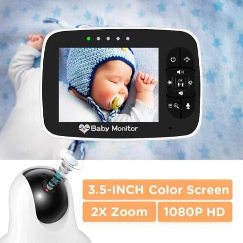 NEW SM935 3.5 inch Baby Monitor Infrared Night Vision Wireless Video Color Monitor With Lullaby Remote Pan-Tilt-Zoom Talk Back