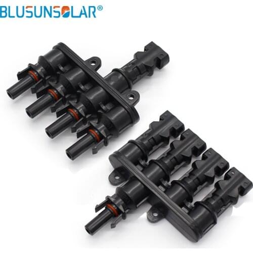 Wholesale PV Solar Panel T Branch 4 In 1 Connector TUV Solar Connector Male And Female Solar Pv Connector FS0144 Solar