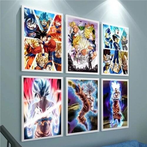Japanese Anime Dragon Ball Goku Poster HD Canvas Painting Picture Wall Artist Home Decoration Painting Living Room Decoration